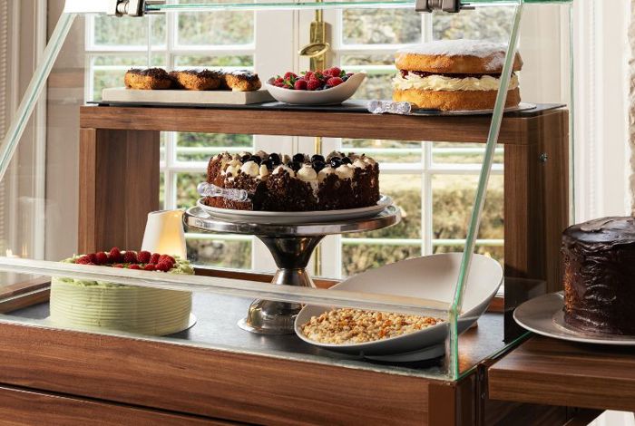 Cakes on display at cliff at lyons
