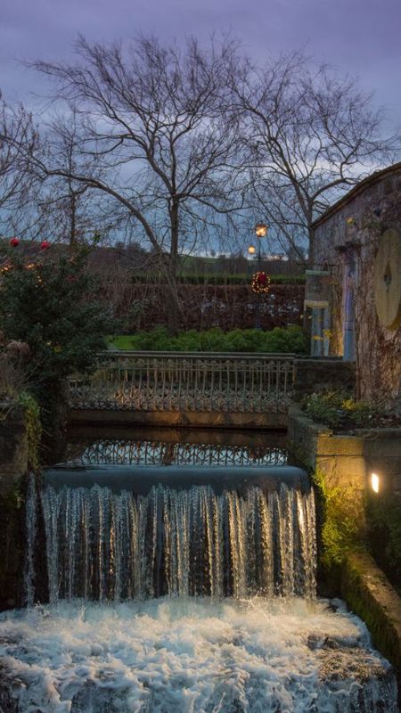 NIghtime view of canal and 4 star hotel co kildare