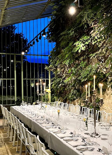 Wedding venue in country house atrium