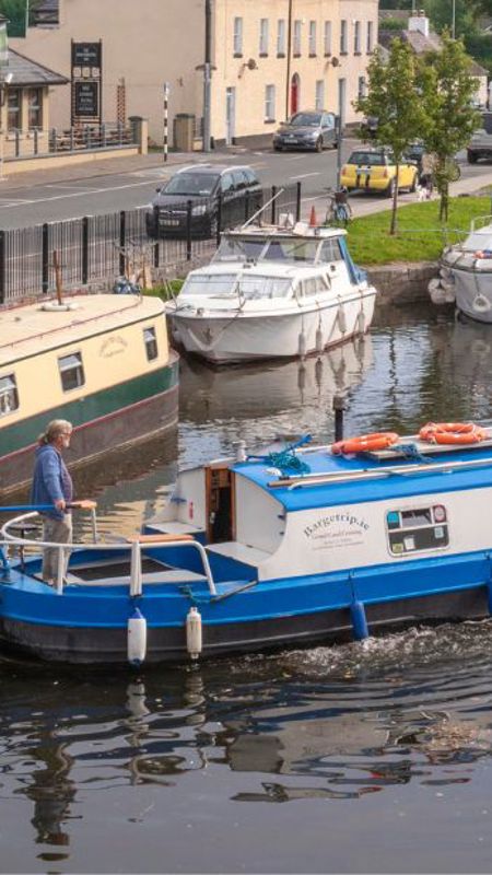 Barges on the canal at the cliff at lyons near dublin