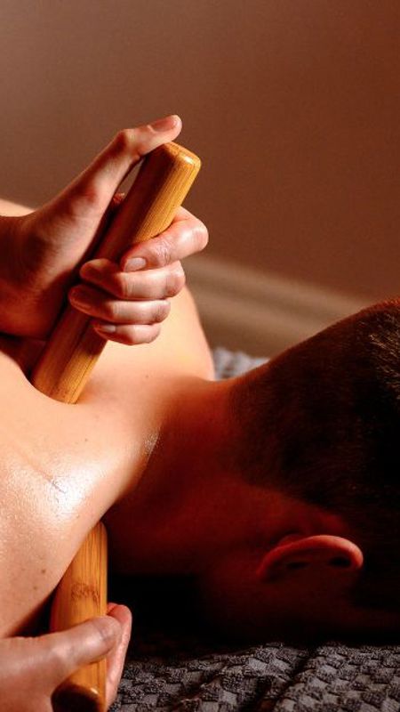 Deep massage treatment in luxury hotel spa