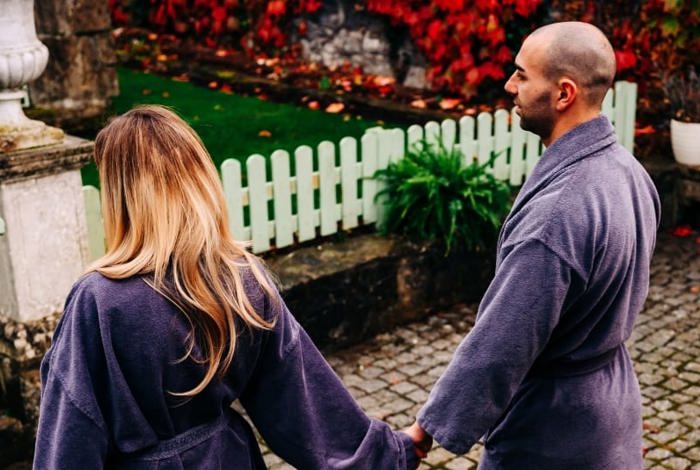 Couples day spa with dressing gowns at 4 star hotel