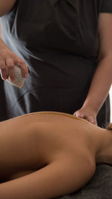 Luxurious essential oils massage treatment at hotel wellness spa near dublin