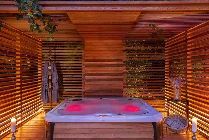 Outdoor hote tub at 4 star hotel