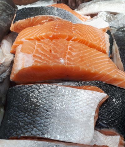 Perfect salmon fields form wild caught fishermen in ireland