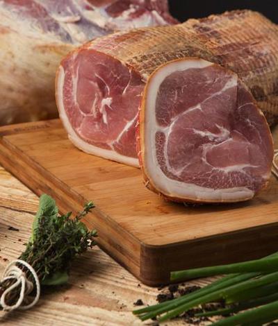 Aged pork roll from artisan butchers in Ireland