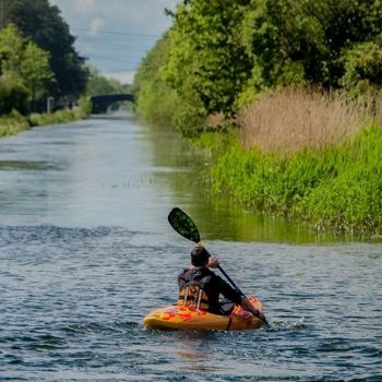 Paddling on the canal near the cliff at lyons ireland