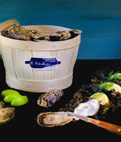 Bucket of kelly oysters in Ireland