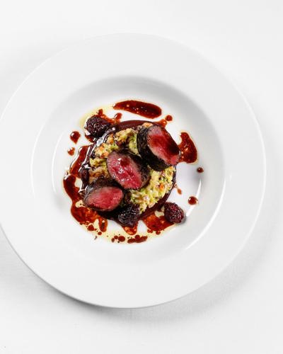 Glazed Venison Loin Black Pudding Savoy Cabbage Blackberry Dressing The Mill Restaurant Cliff At Lyons1 Scaled (1)