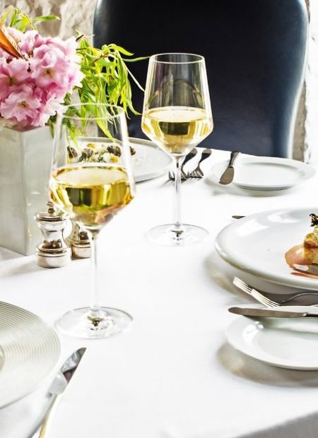 Interior close up view of fine dining dishes in co kildare