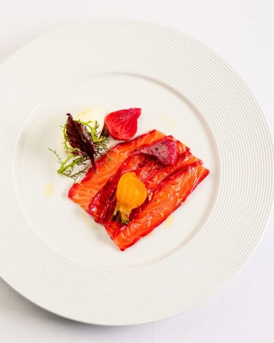 House Smoked Salmon Baby Beets Horseradish Cream The Mill Restaurant Cliff At Lyons1 Scaled